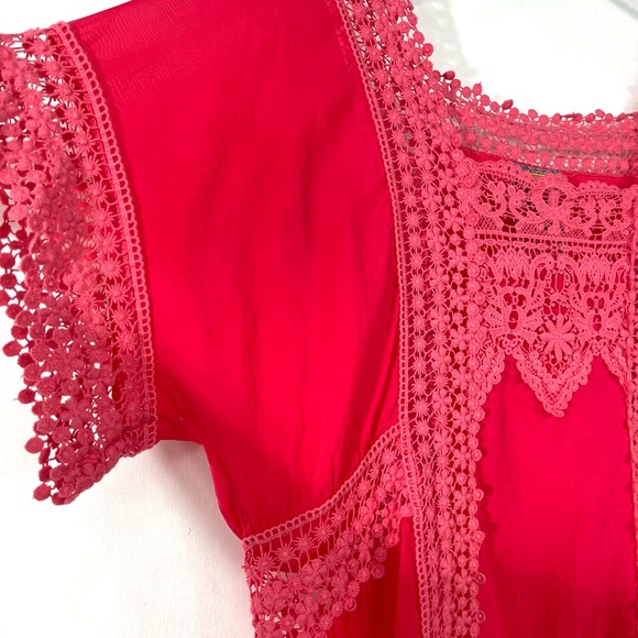 Johnny Was Pink Georgette Blouse Size M - Picture 11 of 15